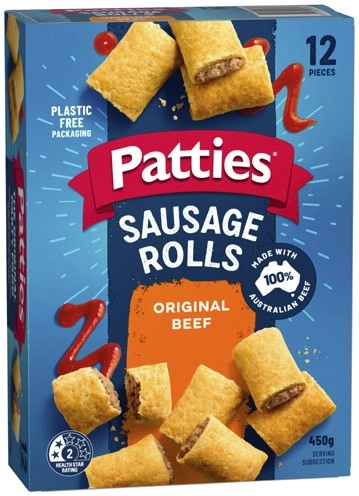 Patties Sausage Rolls, Party Pies, Pasties or Quiches 12 Pack Selected Varieties