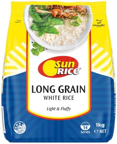 SunRice Long Grain White Rice 1kg