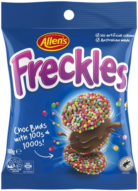 Allen’s Freckles, Jaffas or Nestlé Smarties Share Pack 160g Selected Varieties