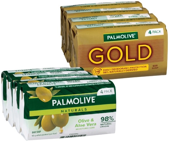 Palmolive Bar Soap 4 Pack Selected Varieties