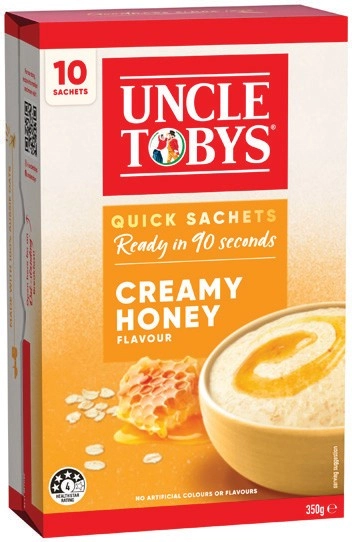 Uncle Tobys Rolled Oats Quick Sachets 8-10 Pack or Weeties Cereal 510g Selected Varieties