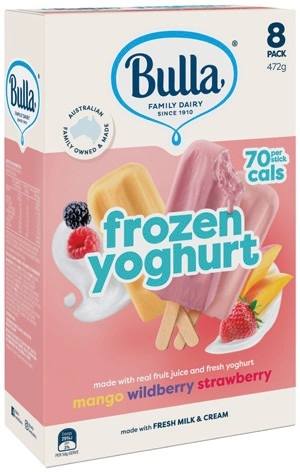 Bulla Ice Cream Sticks 8-10 Pack, Frozen Yoghurt 8-14 Pack or Chupa Chups 10 Pack Selected Varieties