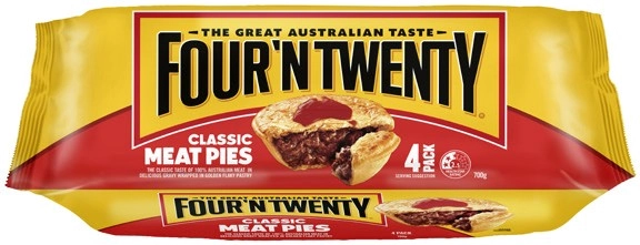 Four’N Twenty Meat Pies 4 Pack Selected Varieties