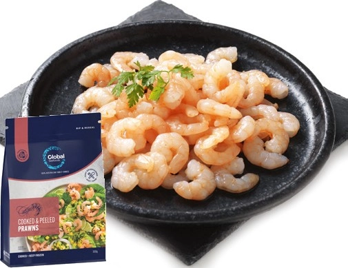 Global Seafoods Cooked & Peeled Prawns 300g