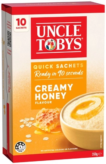 Uncle Tobys Rolled Oats Quick Sachets 8-10 Pack or Weeties Cereal 510g Selected Varieties