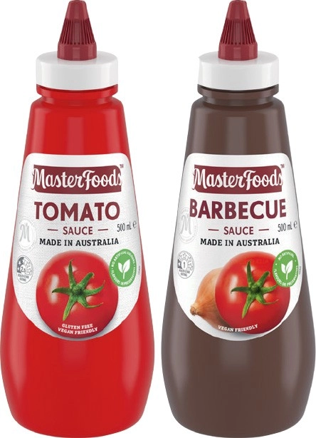 MasterFoods Squeezy Sauce 475-500mL Selected Varieties