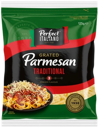 Perfect Italiano Grated or Shaved Parmesan 125g Selected Varieties