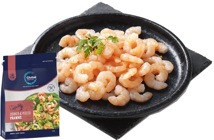 Global Seafoods Cooked & Peeled Prawns 300g