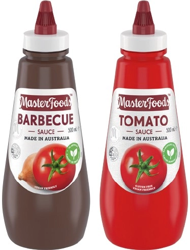 MasterFoods Squeezy Sauce 475‑500mL Selected Varieties