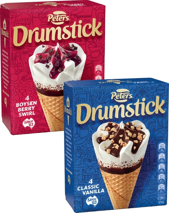 Peters Drumstick 4 Pack or Minis 6 Pack Selected Varieties