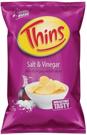 Thins Chips 150‑175g, Onion Rings 85g, CC’s Corn Chips 175g or Cornados 110g Selected Varieties