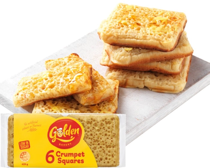 Golden Crumpet Squares 6 Pack