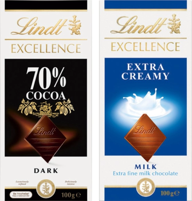 Lindt Excellence 80-100g or Lindor Chocolate Block 100g Selected Varieties