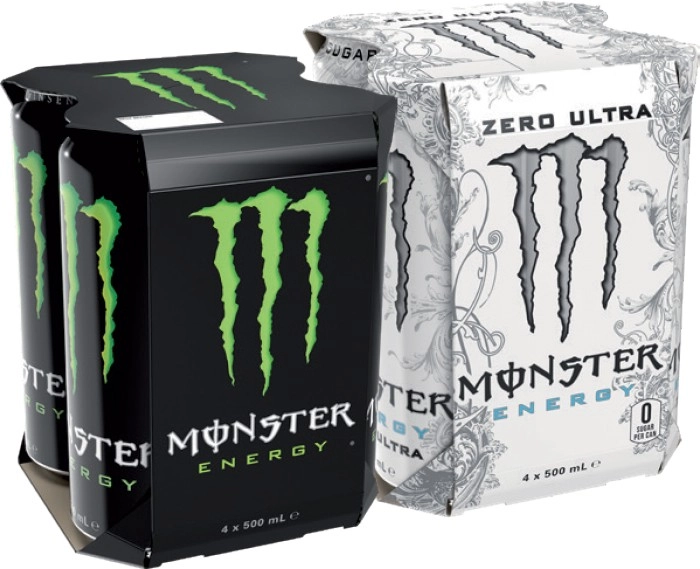 Monster Energy Drink 4x500mL Selected Varieties