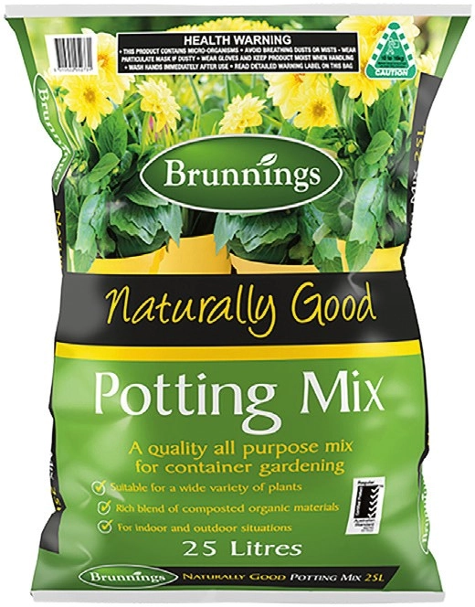 Brunnings Potting Mix or Pine Bark Mulch 25 Litre