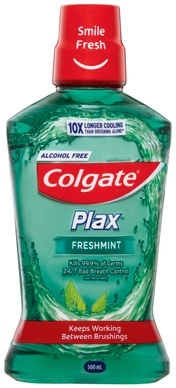 Colgate Plax Mouthwash 500mL, Sensitive Toothpaste 110g, Total Mint Waxed Dental Floss 100m, 360° or Charcoal Infused Toothbrush 1 Pack Selected Varieties**