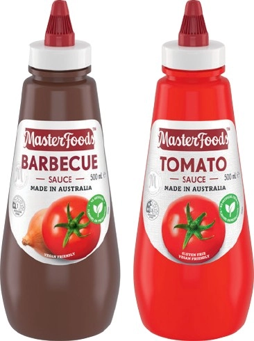 MasterFoods Squeezy Sauce 475‑500mL Selected Varieties