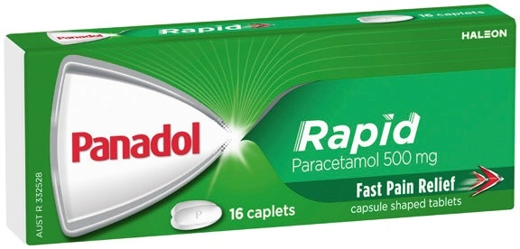 Panadol Rapid Paracetamol 500mg Caplets 16 Pack***