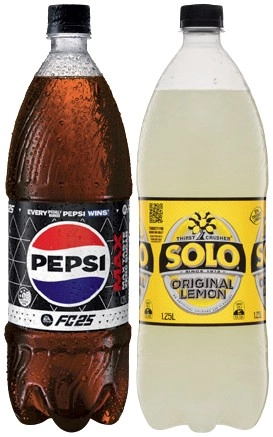 Pepsi or Solo 1.25 Litre Selected Varieties