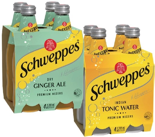 Schweppes Mixers 4x300mL Selected Varieties