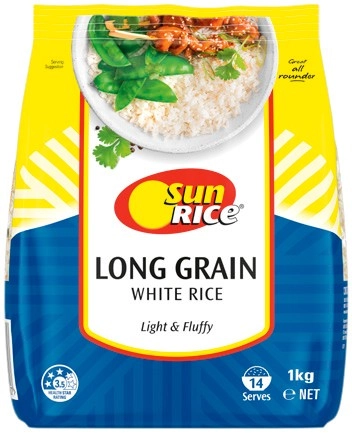 SunRice Long Grain White Rice 1kg