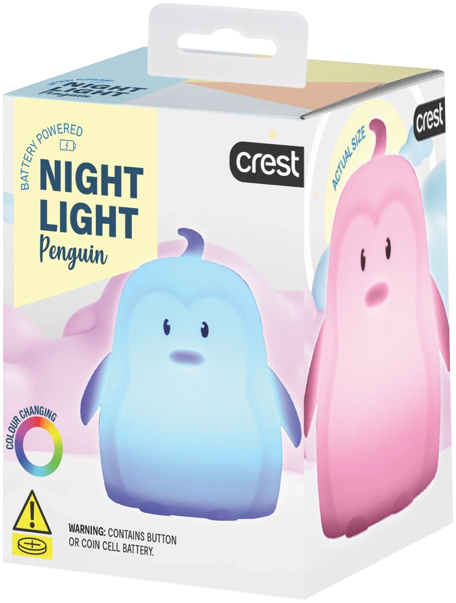 Crest Kids Multi-Coloured Mini Night Light Penguin