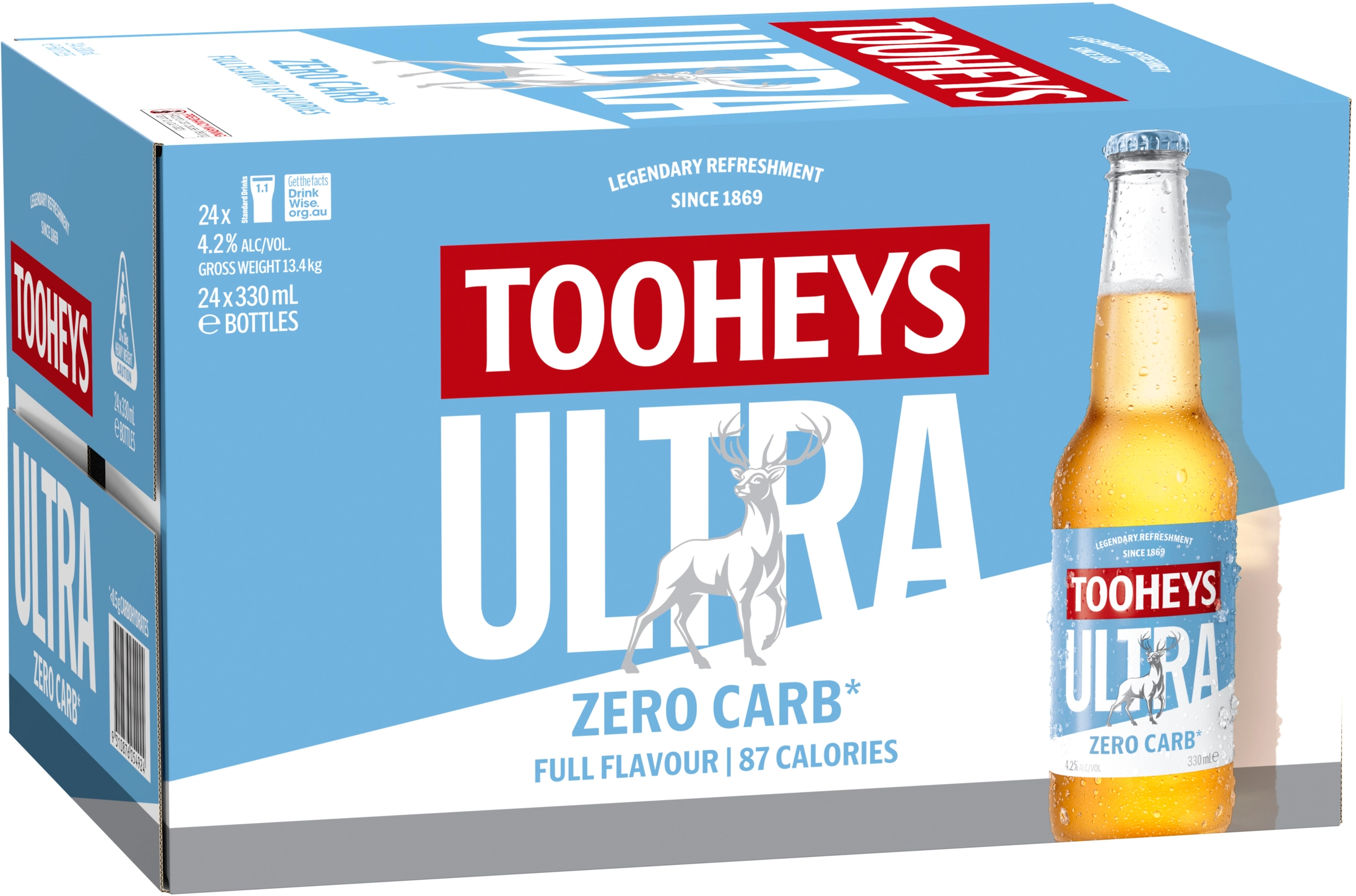 Tooheys Ultra Bottles 24x330ml