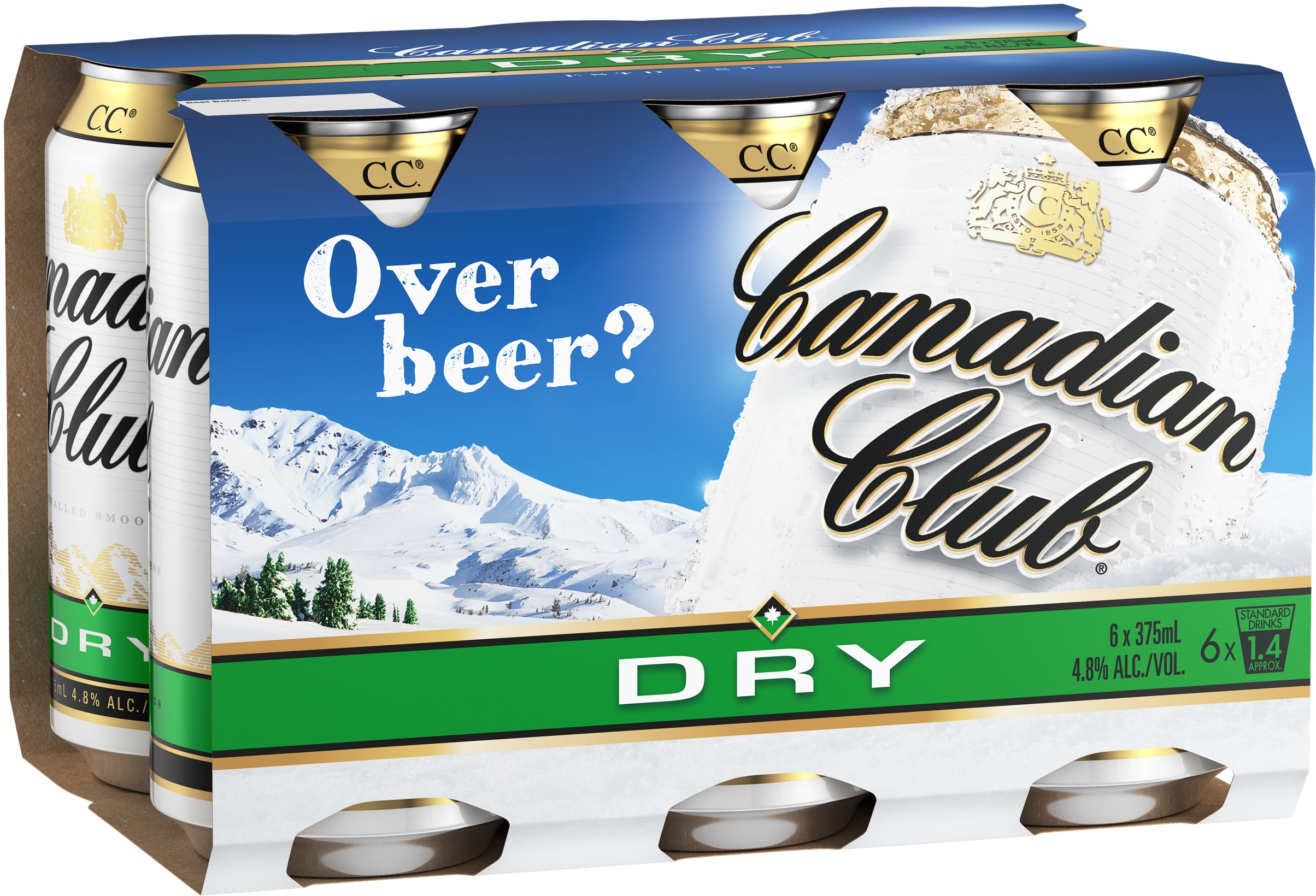 Canadian Club & Dry Cans 6x375ml