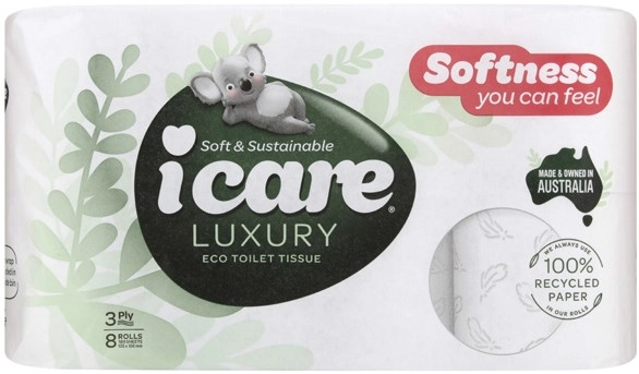 iCare Toilet Tissue 3 Ply 8 Pack