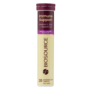 BIOSOURCE Immune Support Blackcurrant Flavour 20 Effervescent Tablets