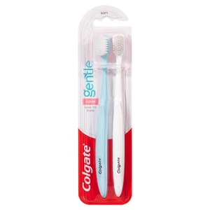 Colgate Gentle Clean Manual Toothbrush Soft Bristles 2 Pack