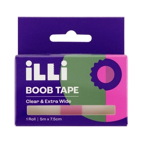 iLLi Boob Tape Extra Wide Clear 5m x 7.5cm 1 Each