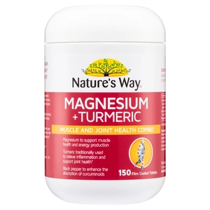 Nature's Way Magnesium + Turmeric 150 Tablets