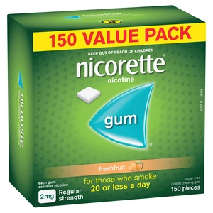 NICORETTE® Nicotine Gum 2mg Regular Strength Fresh Fruit 150 Pack