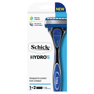 Schick Hydro 5 Razor Handle + 2 Refills 3 Piece Set