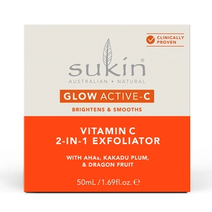 Sukin Glow Active-C Vitamin C 2-in-1 Exfoliator 50mL