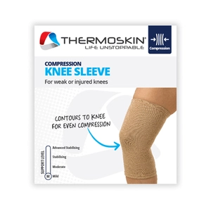 Thermoskin Compression Knee Sleeve Medium Beige 1 Each