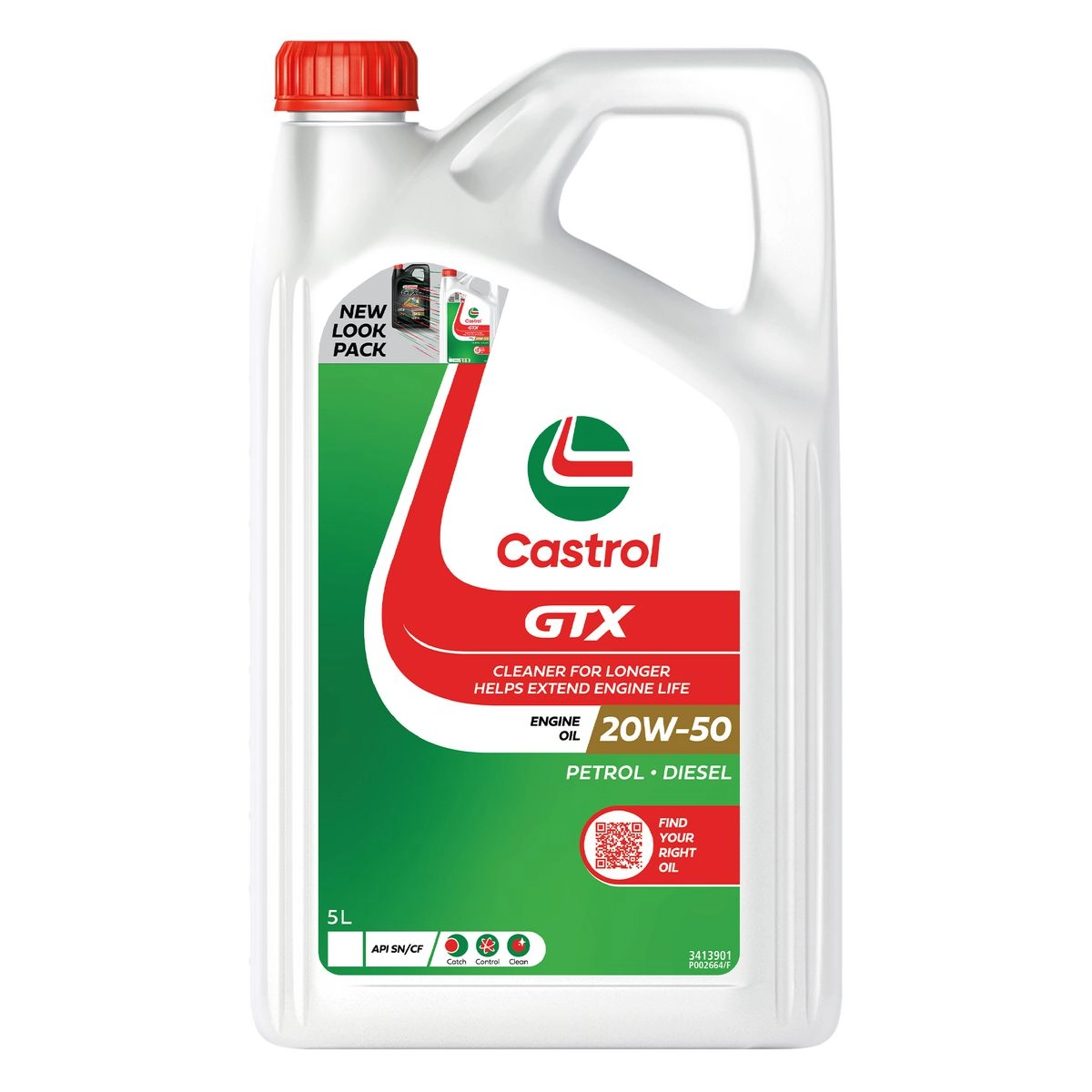 Castrol GTX 20W-50 Engine Oil 5L - 3413901