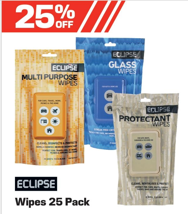 Eclipse Wipes 25 Pack