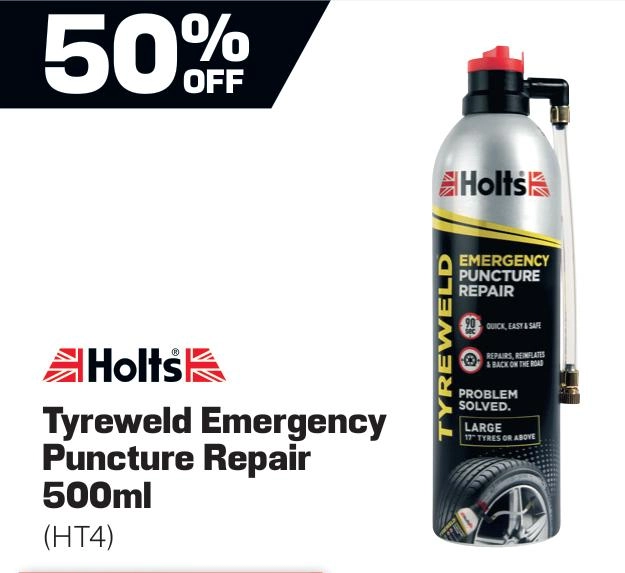 Holts Tyre Weld Emergency Puncture Repair 500ml - HT4