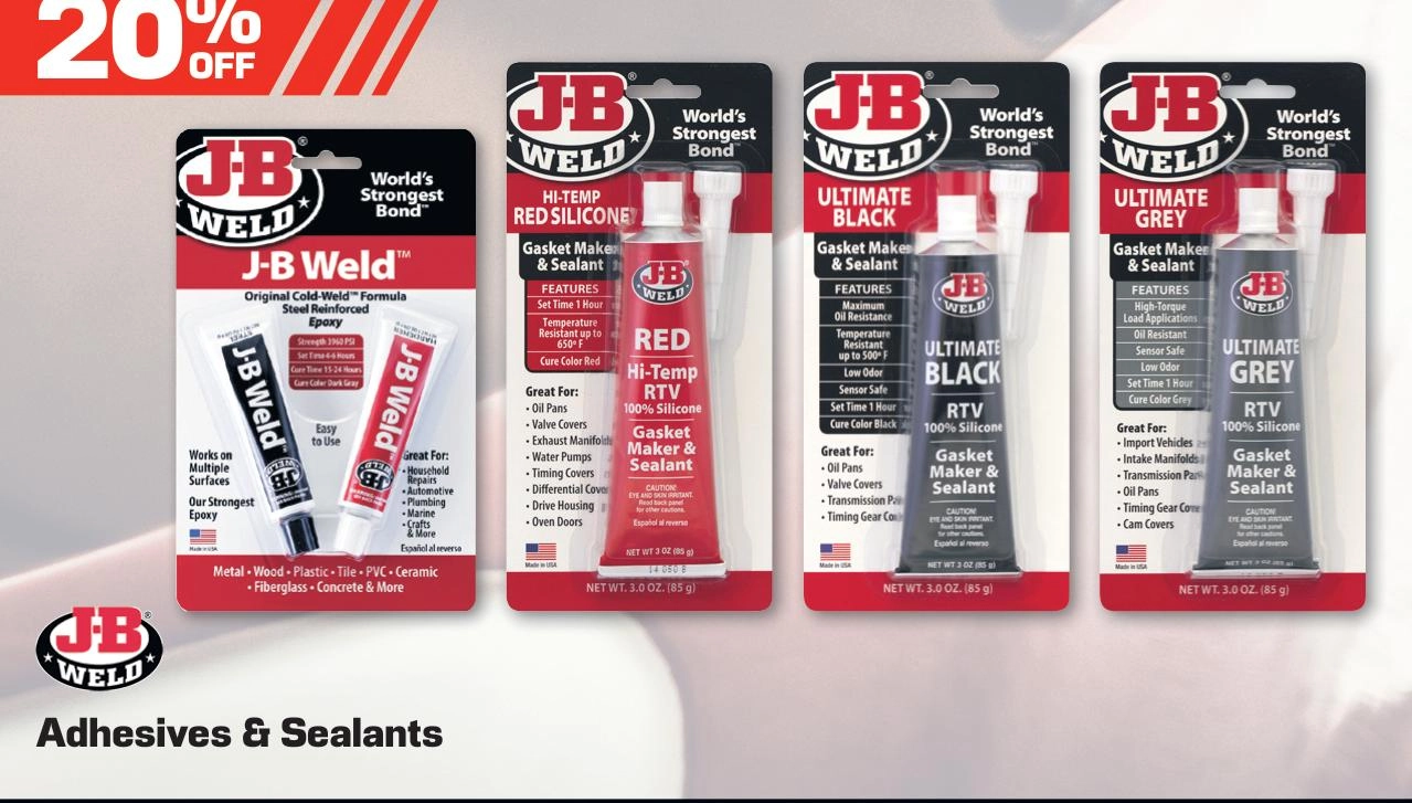 JB Weld Adhesives & Sealants