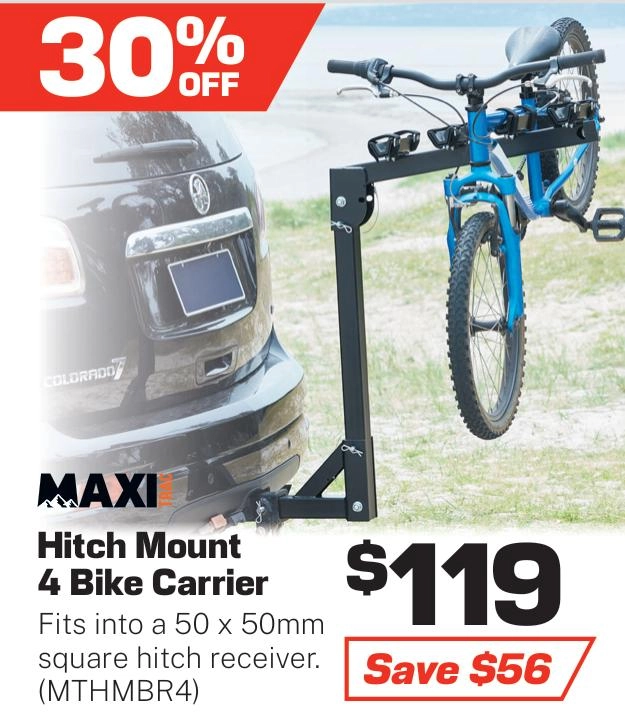 MaxiTrac 4 Bike Carrier Hitch Mount