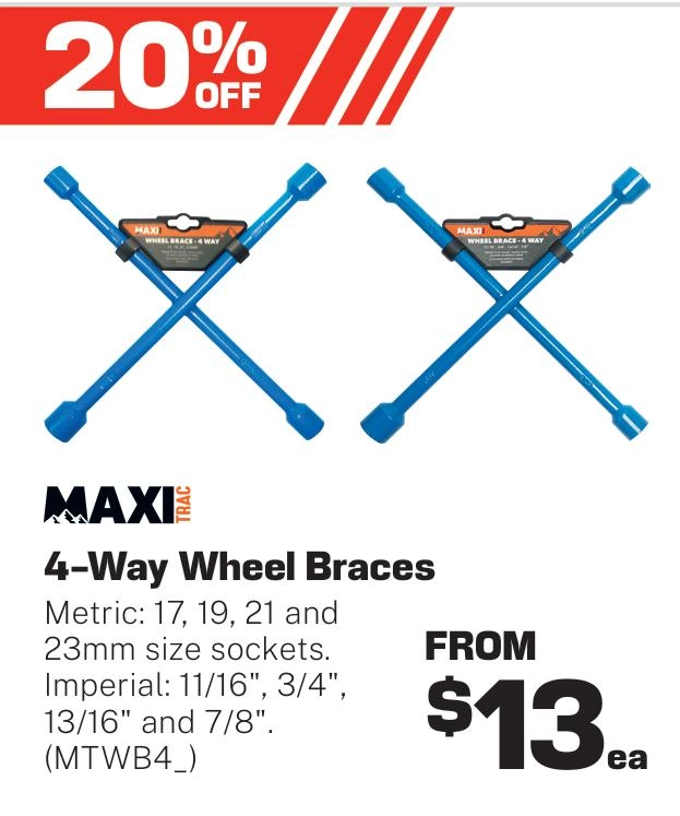 MaxiTrac 4-Way Wheel Braces