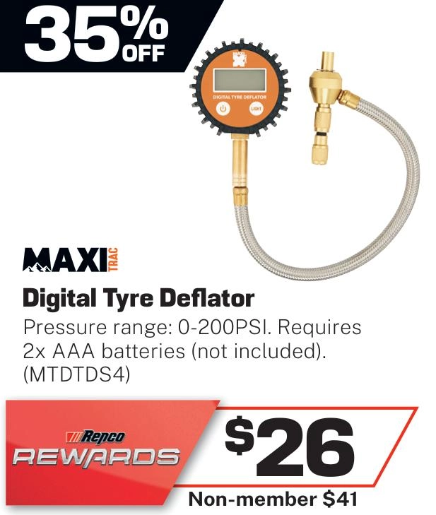 MaxiTrac Digital Tyre Deflator - MTDTDS4