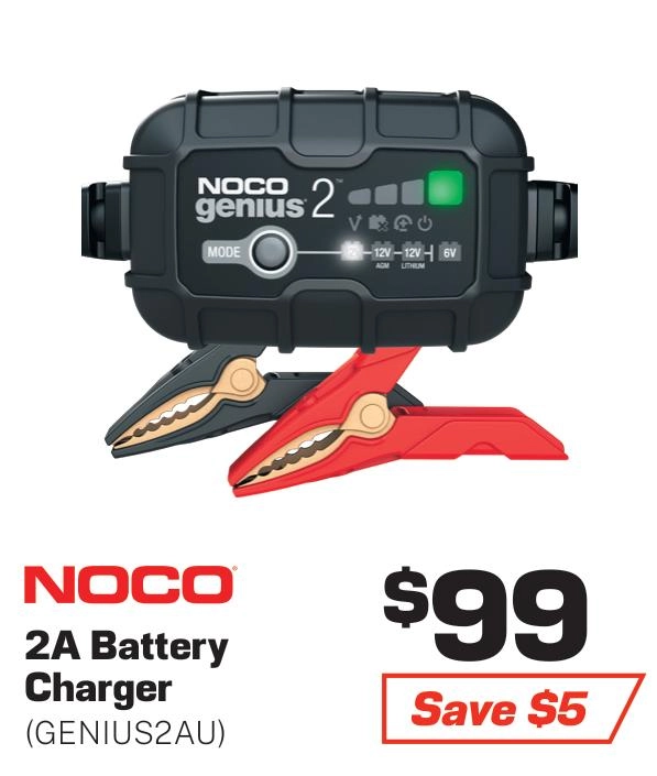 NOCO Genius 6/12V 2A Battery Charger - GENIUS2AU