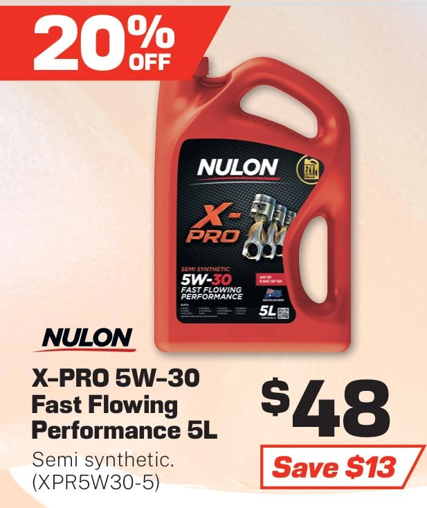 Nulon X-PRO 5W-30 Fast Flowing Performance Diesel Engine Oil 5L - XPR5W30-5