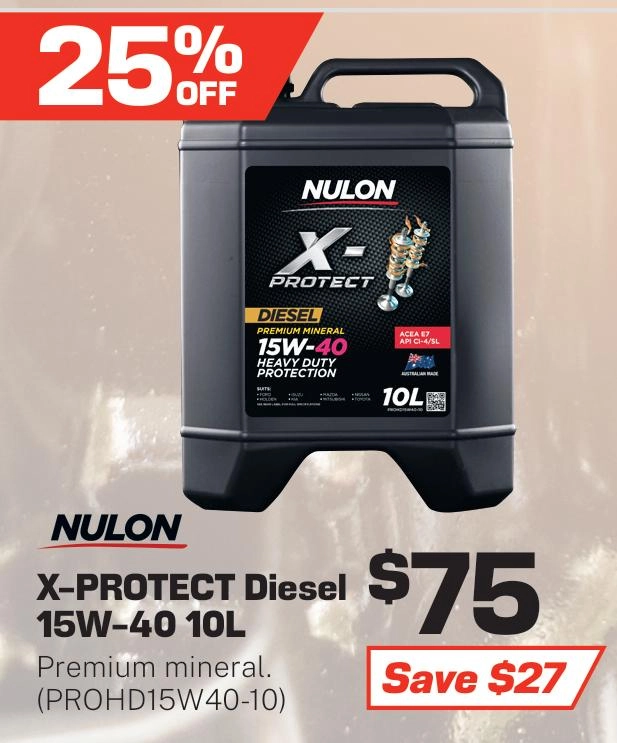 Nulon X-PROTECT 15W-40 Engine Oil Heavy Duty Protection 10L - PROHD15W40-10