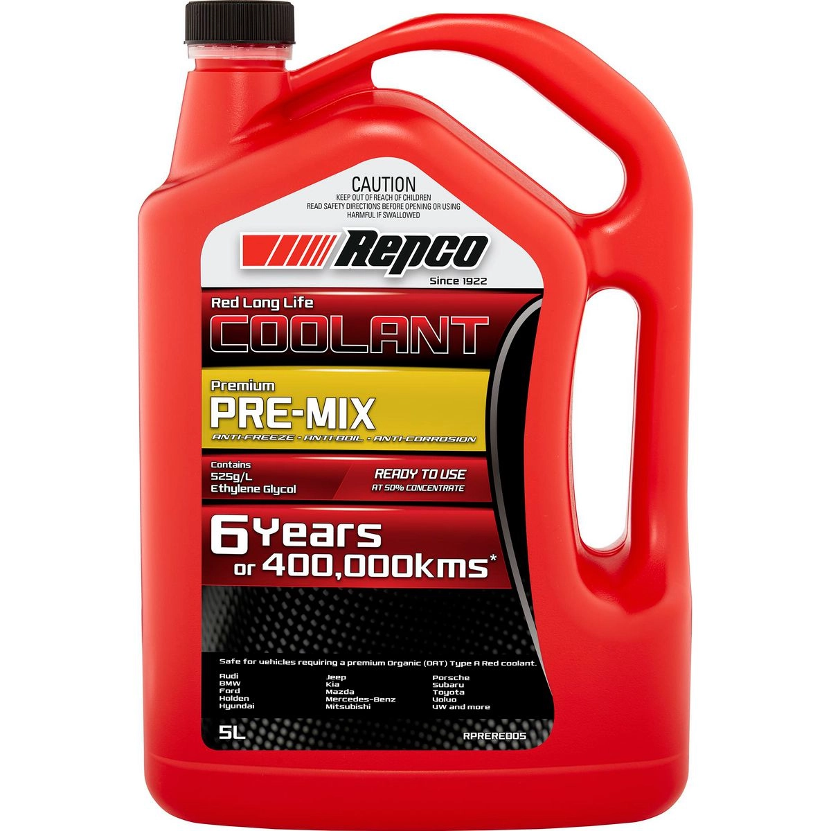 Repco Red Coolant Pre-Mix 5L - RPRERED05