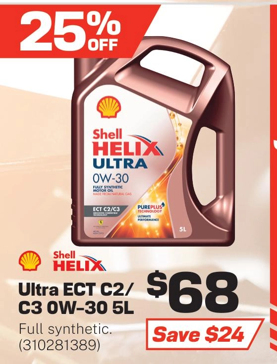 Shell Helix Ultra ECT C2/C3 0W30 Engine Oil - 310281389