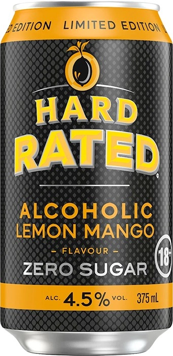 Hard Rated Lemon Mango Zero Sugar 4.5% Cans 375mL